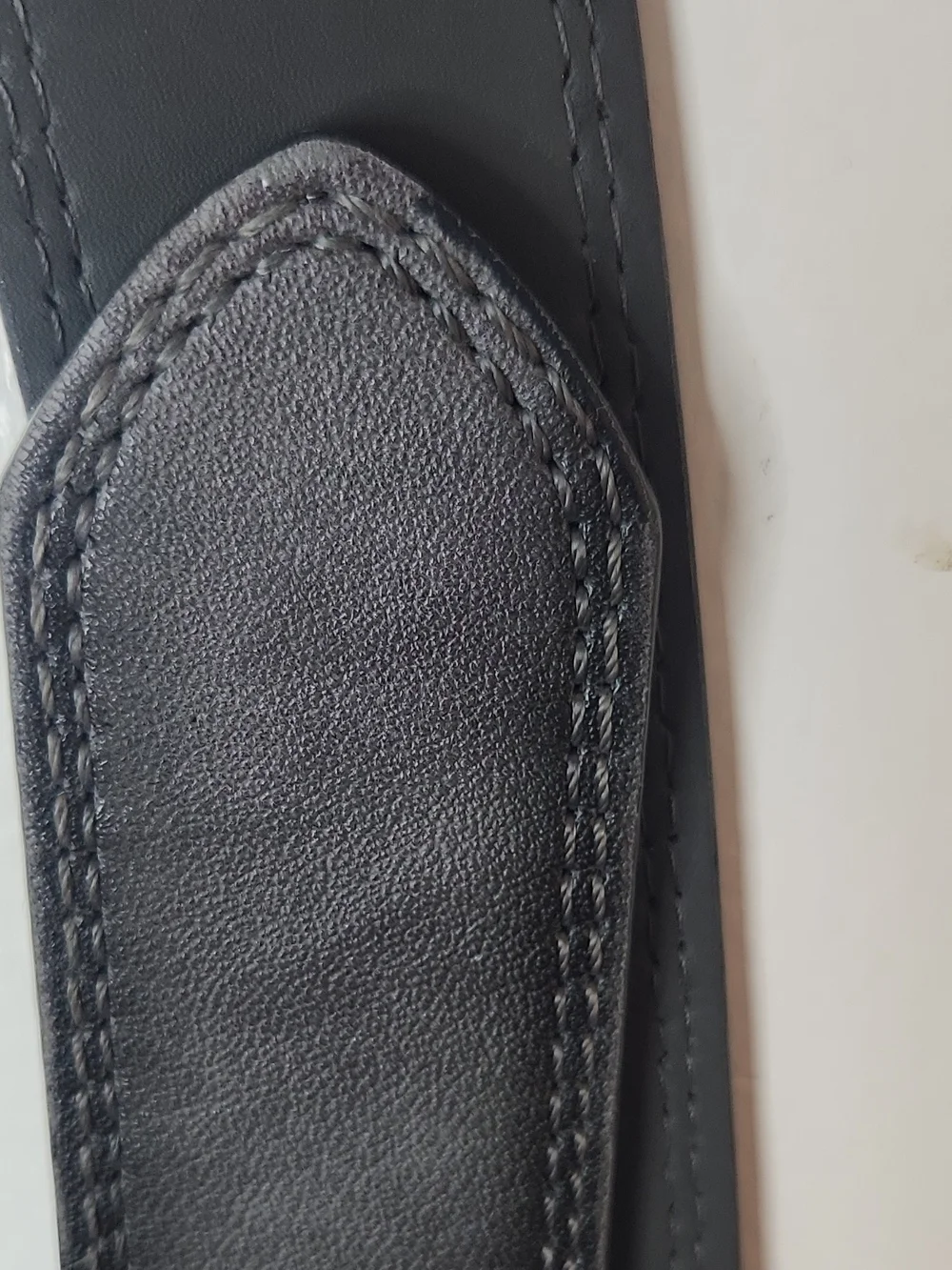 Men's Black Leather Belt with Matte Black Buckle
